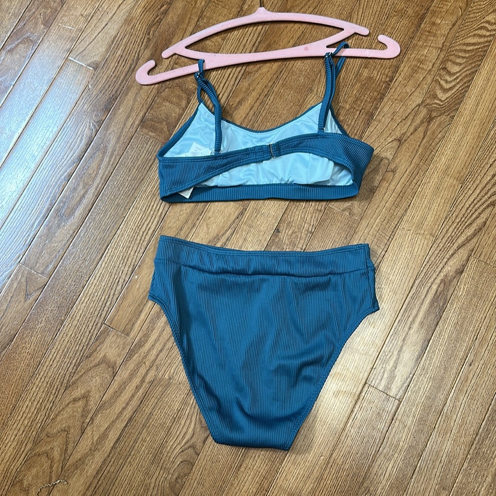 Bikini Set Spaghetti Strap High Waisted Bathing Suit Size Medium - Picture 6 of 8